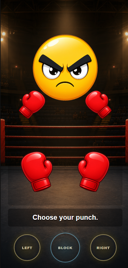 Emoji Boxing fight screen
